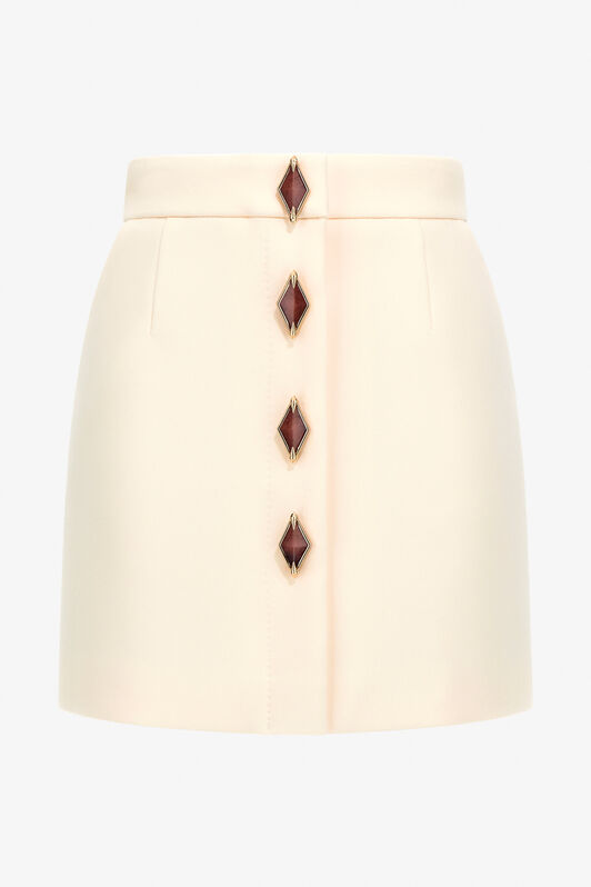 RC Skirt with jewels buttons Elfenbein TWT303-VI037