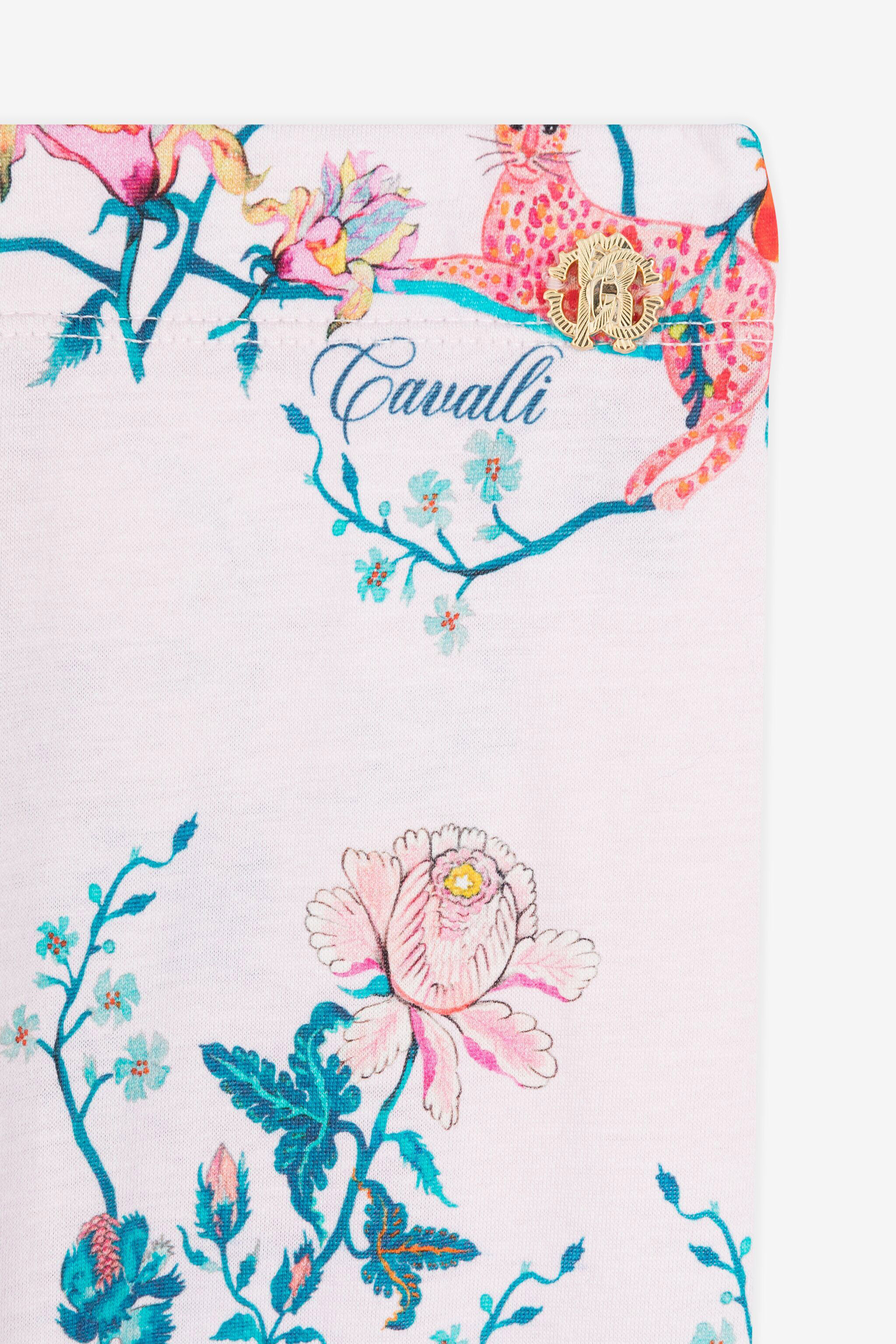 JU Floral-Print Cotton Leggings Pink RJT237-5OG85
