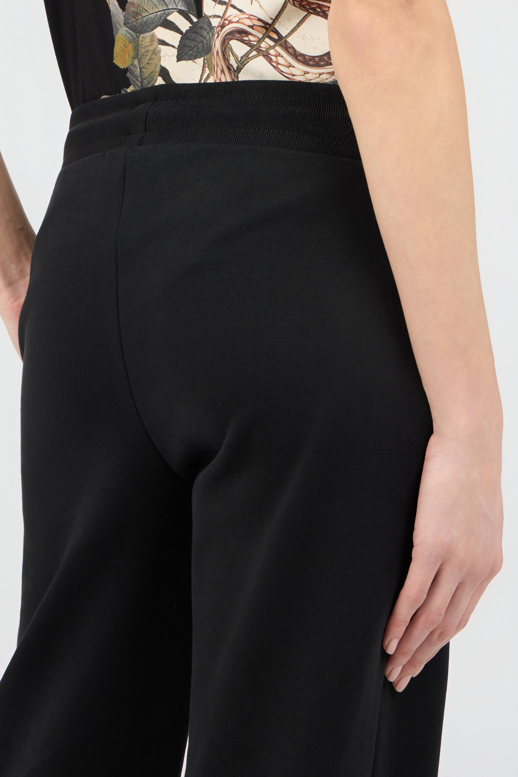 RC Pantalon En Coton Noir Avec Monogram RC BLACK SOT20H-CF013