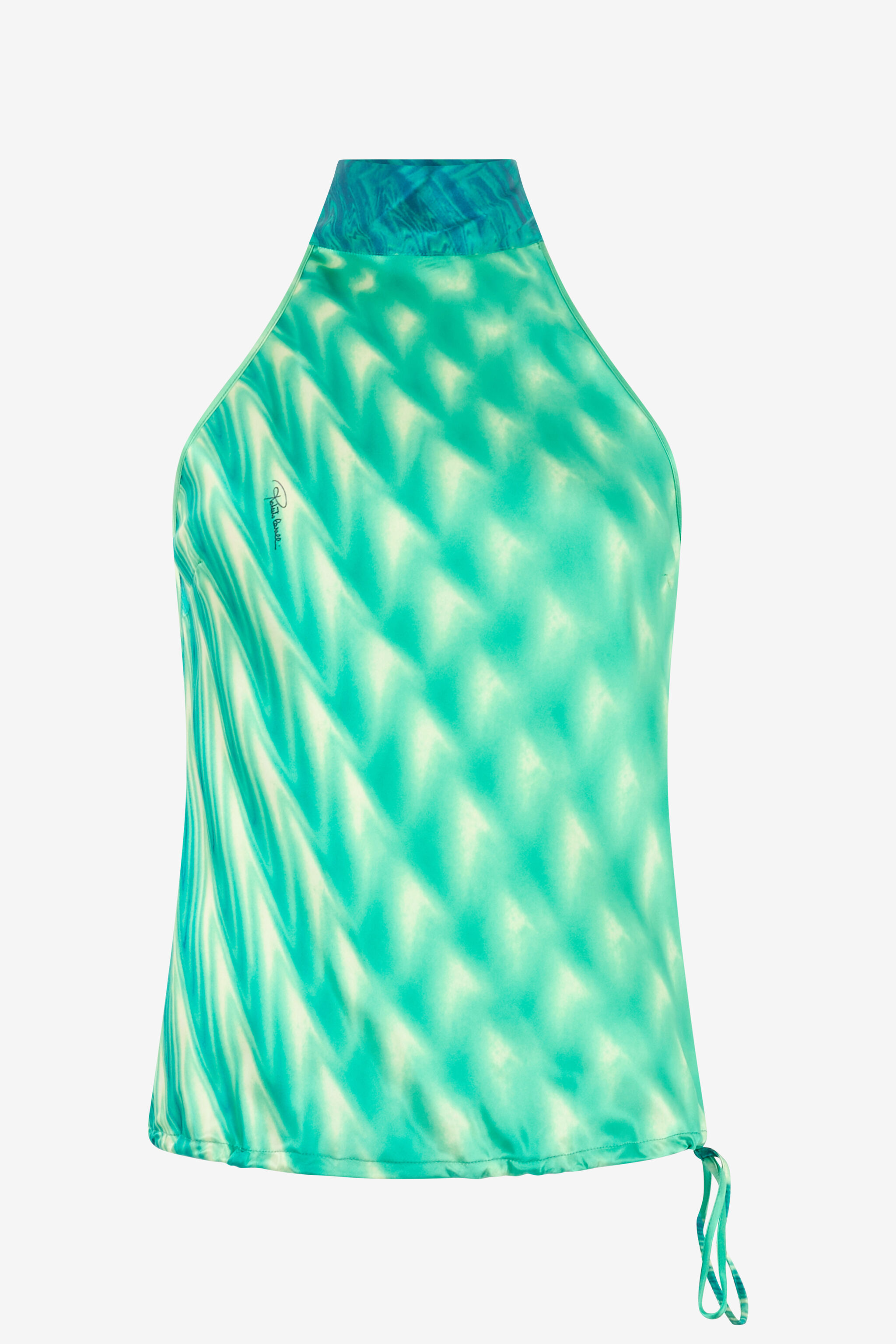 RC Haut En Soie Avec Imprimé Optical Glass Vert clair UKT600-RYN47