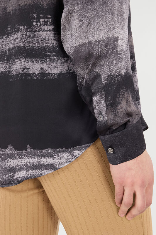 RC Silk Shirt with Used Dégradé Effect RC Silk Shirt with Used Dégradé Effect Negro VNT714-SZP69