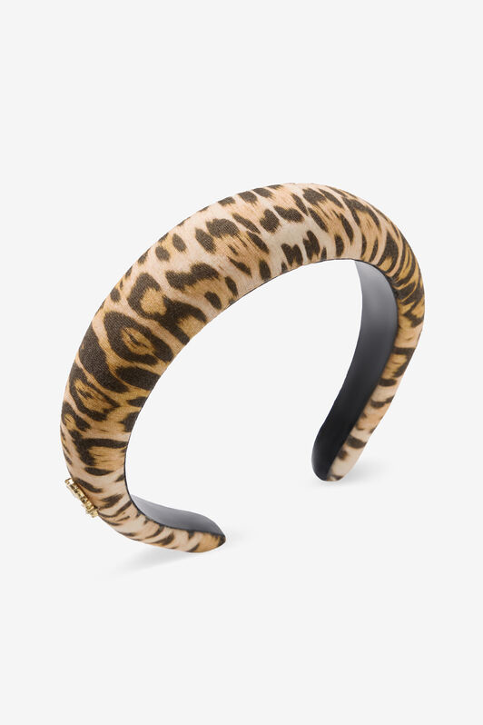 JU Cerchietto Stampa Jaguar Skin Marrone chiaro UJI00C-JFO52
