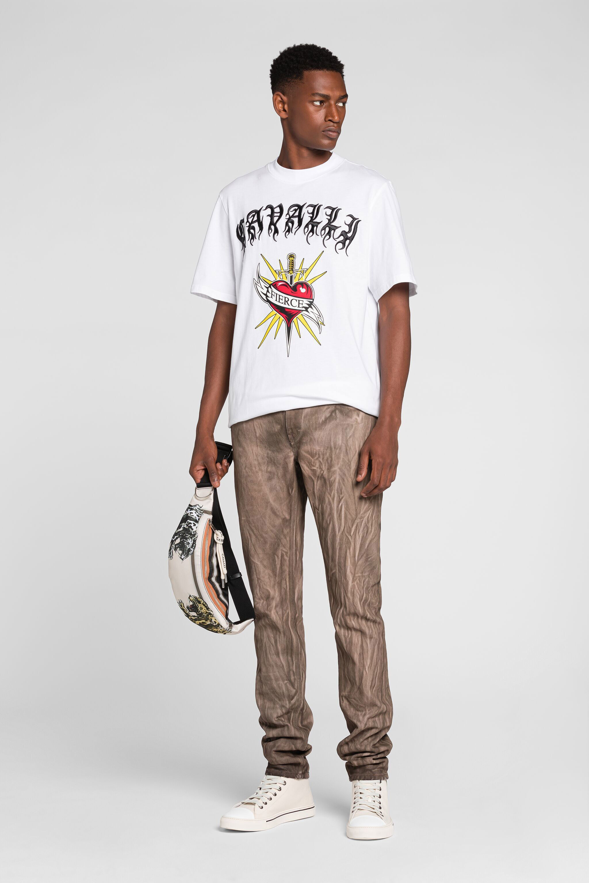 RC Fierce print short-sleeve T-shirt White QRT61M-JD060