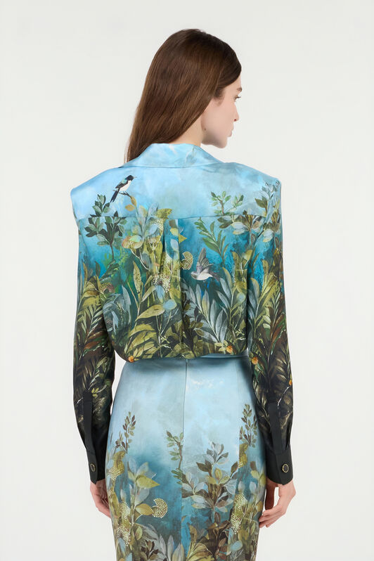 RC Seidenhemd mit Eden-Print OTTANIO VWT700-4QQ70