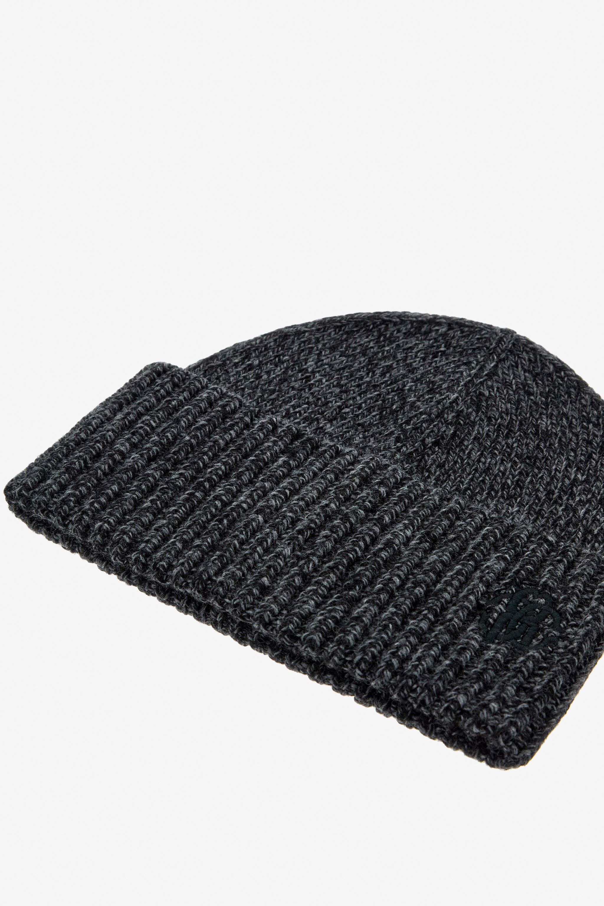 RC Grey Wool Cashmere Blend Hat With Monogram Rc Grey NOZ00D-MQ015