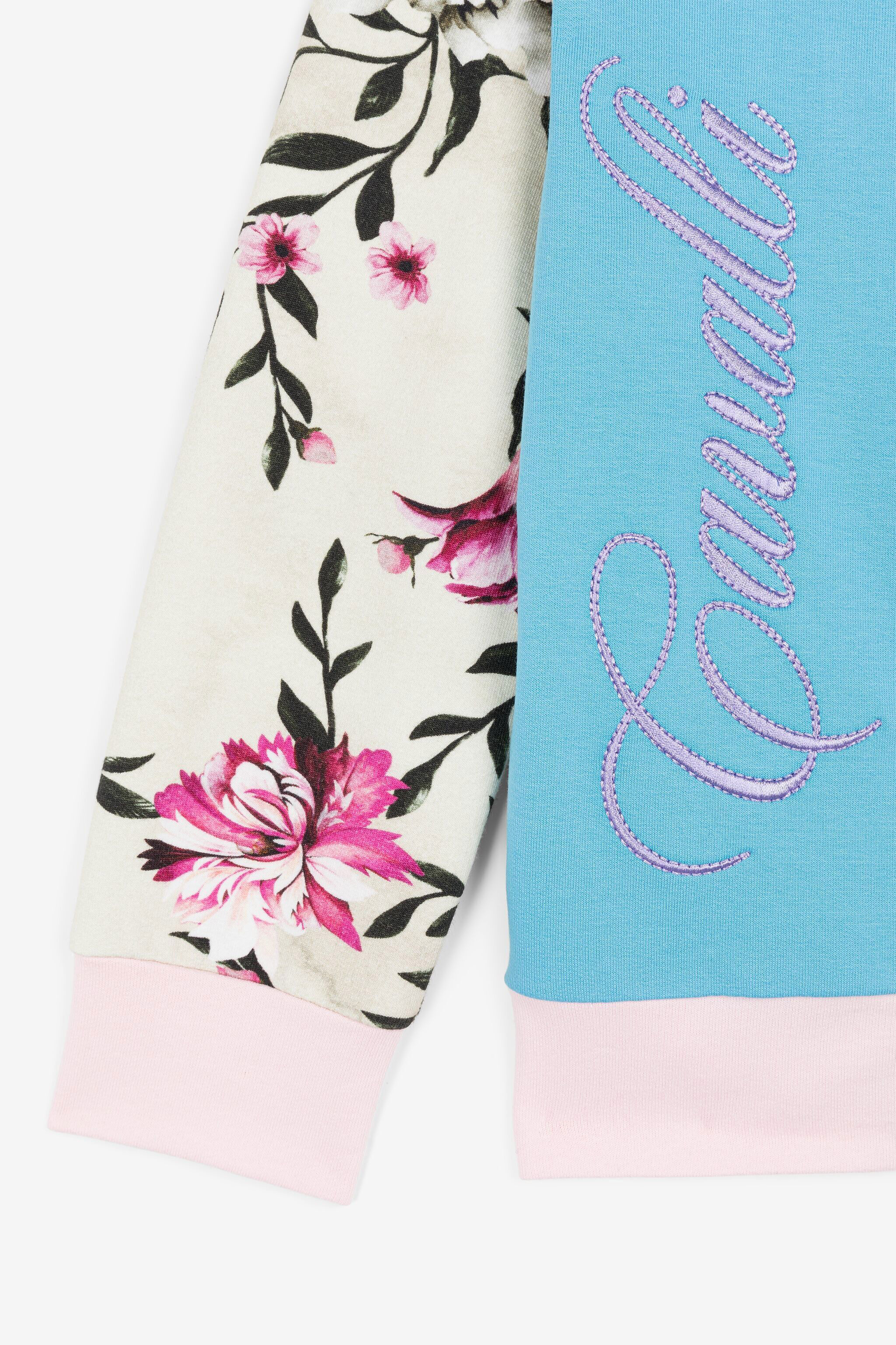 JU Hoodie mit Leoparden- und Blumen-Print NATURALE/MULTI OJT964-ISA2J
