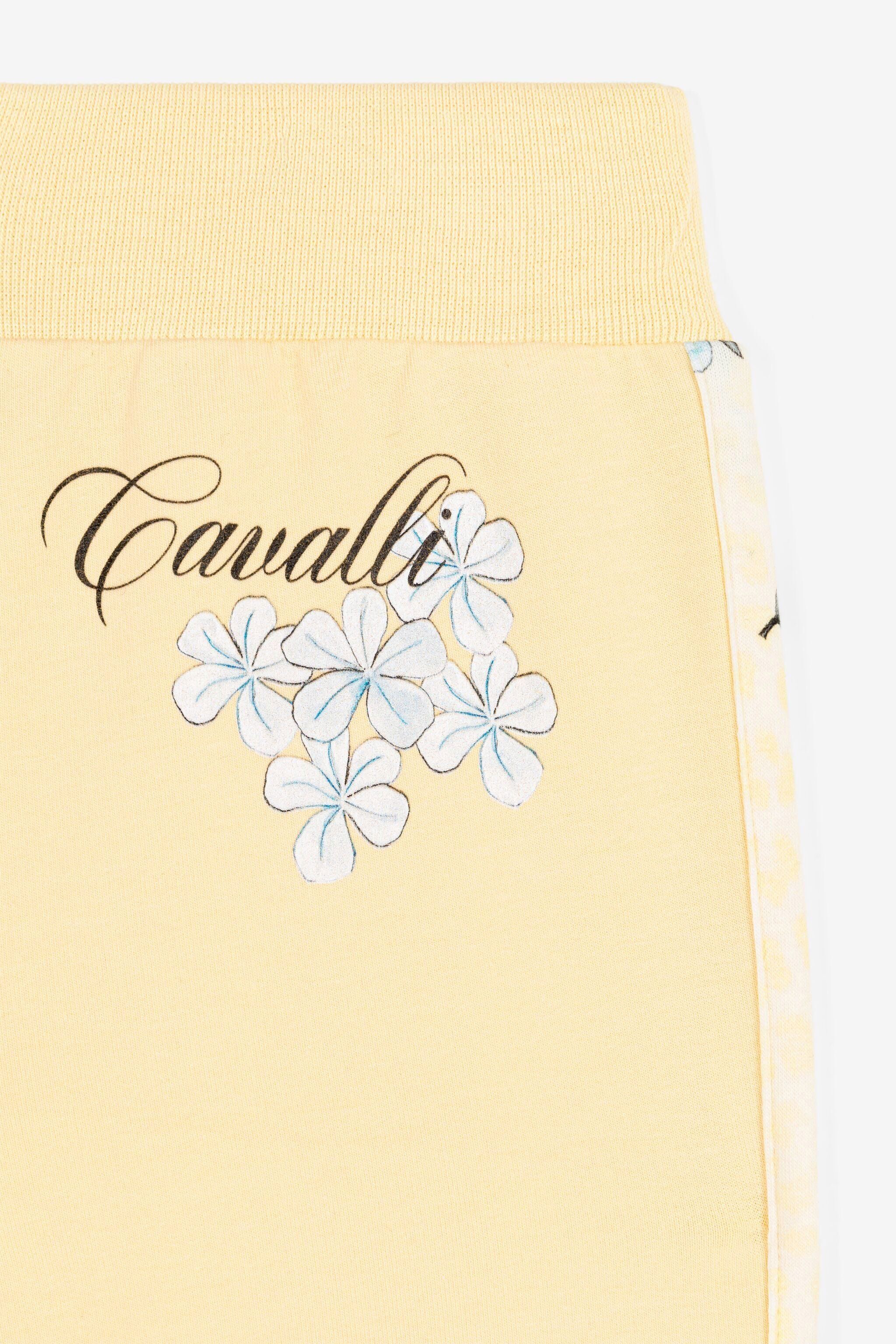 JU Jaguar And Flower-Print Sweatpants Yellow QJT203-CF050