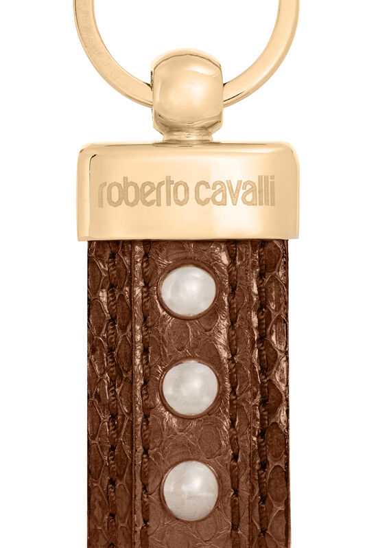 RC Stud-Embellished Snakeskin Keyring RC Stud-Embellished Snakeskin Keyring Brown 7QA005-PA002