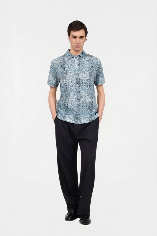 RC Polo aus Baumwolle mit Baby Jaguar-Print QUIET HARBOUR WNT64B-XKR31