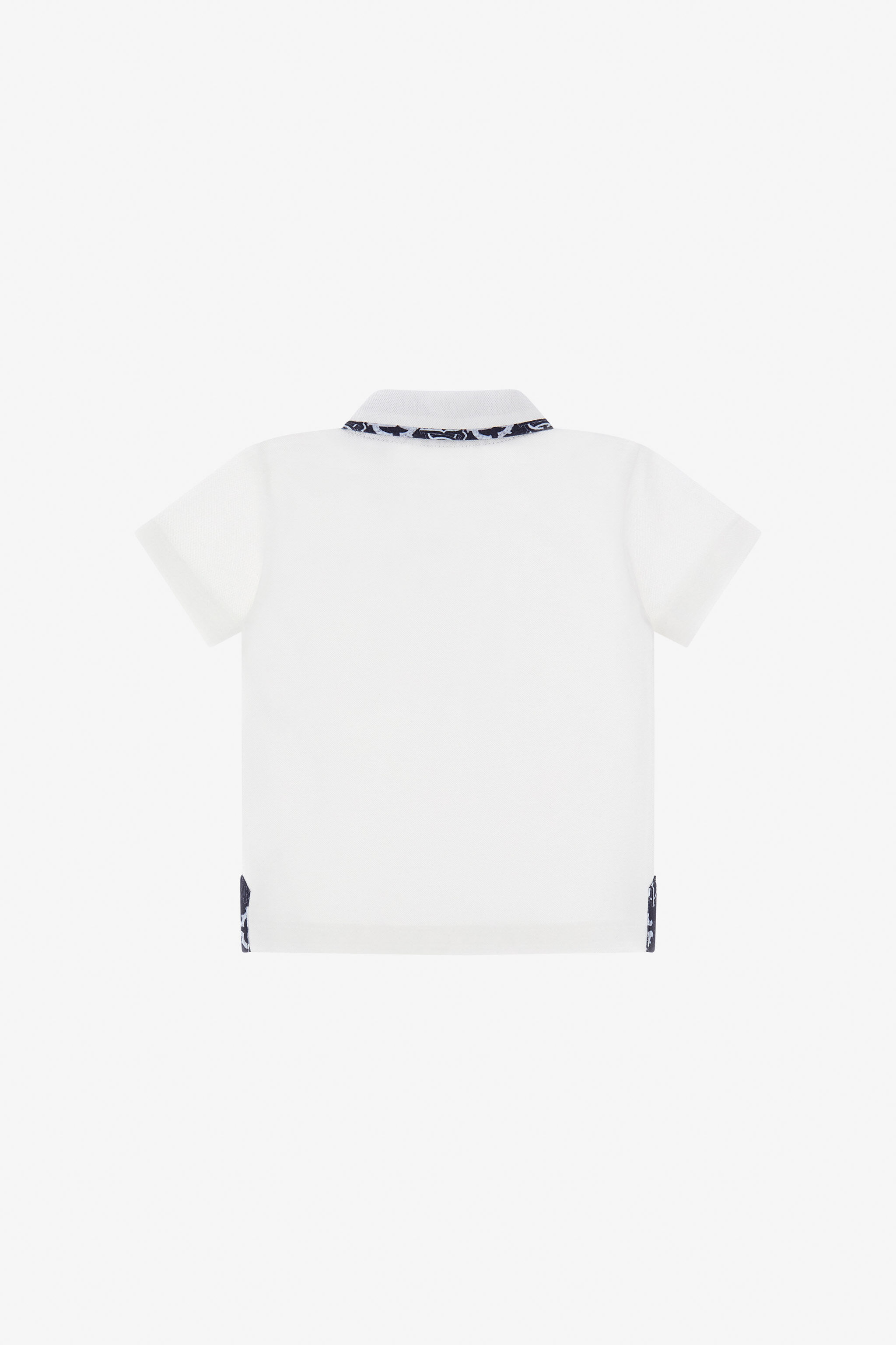 JU Button-Down-Poloshirt Mit Wappen Weiß TJT637-KB002