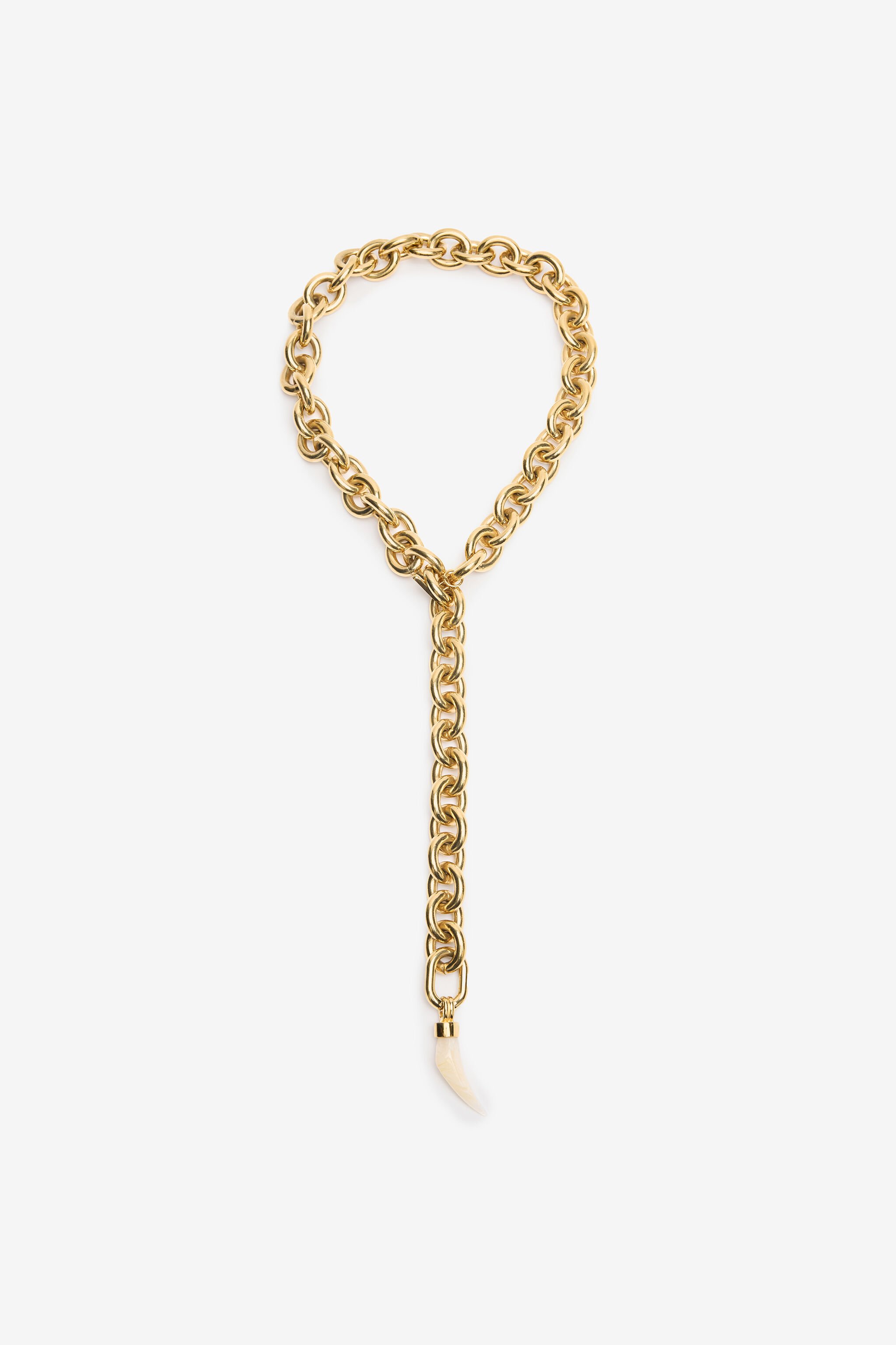 RC Necklace With Fang Charm Gold UKG002-AM015