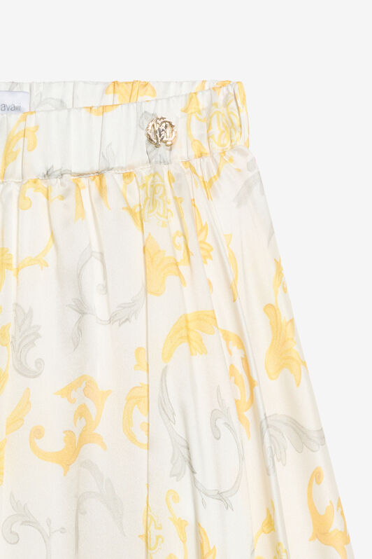 JU Children's skirt with Araldic print Milky white SJT312-2NL95