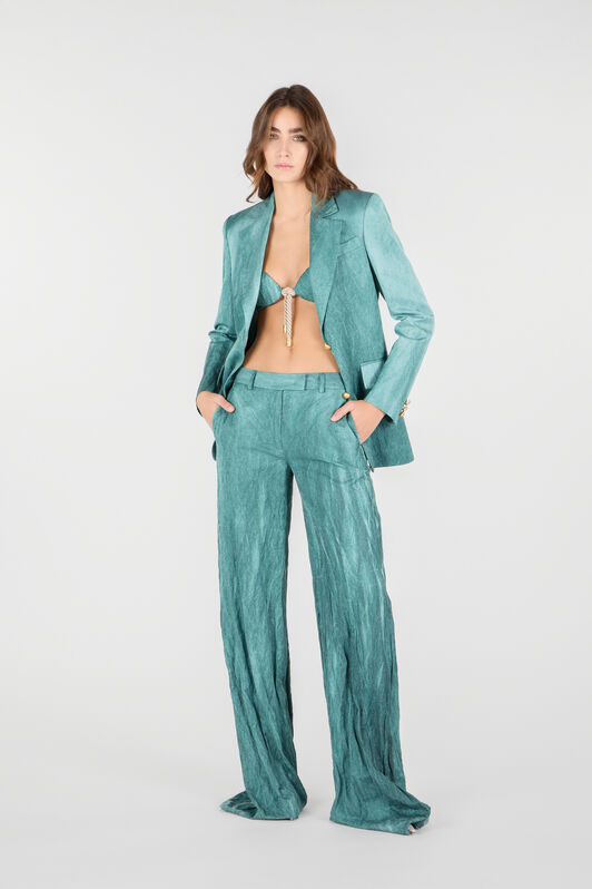 RC Pantalon Texture Froissée Bleu UWT201-RZ009
