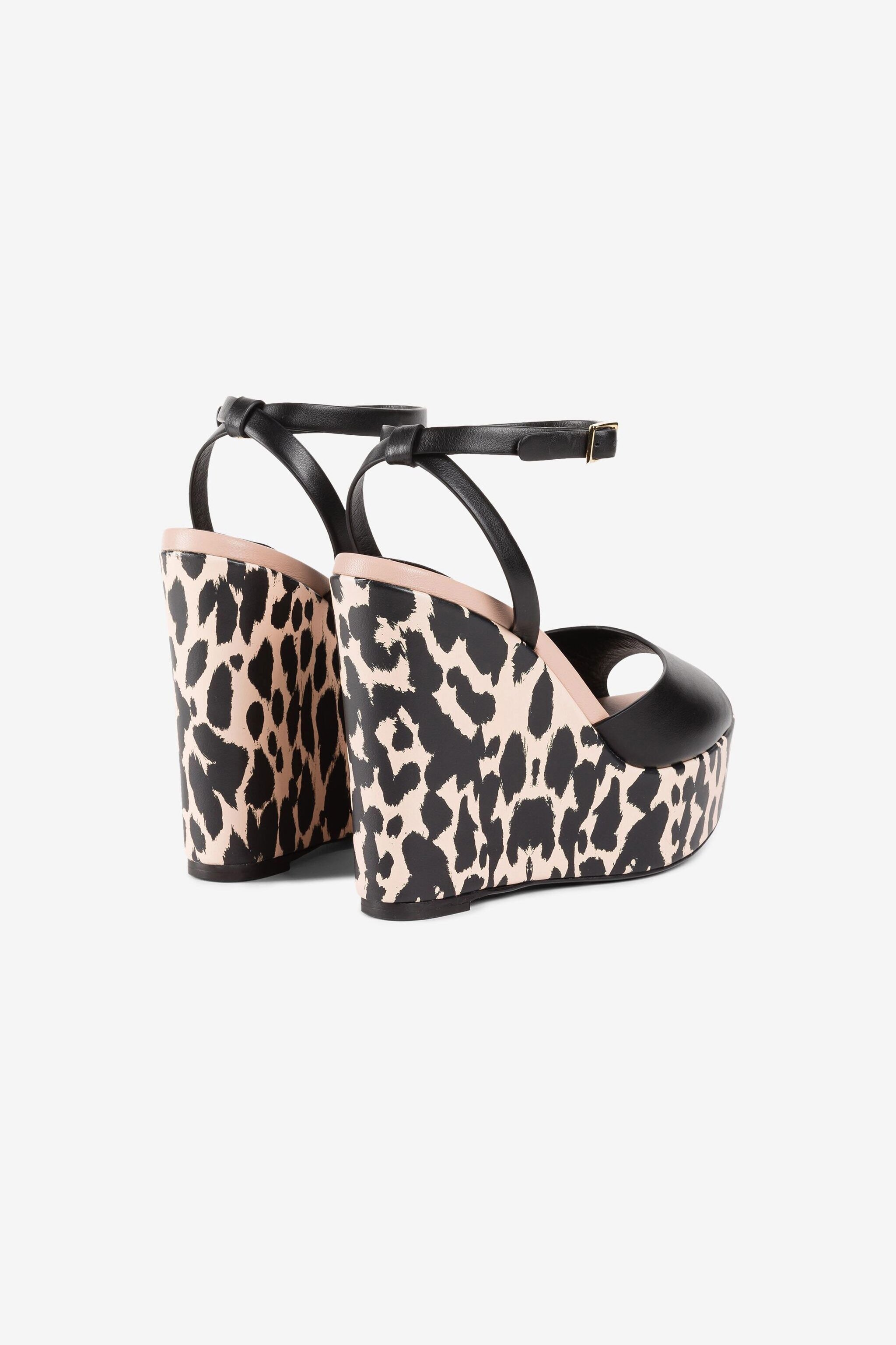 RC Queen Of Sicily-Print Wedge Sandals ST.QUEEN OF SIC./ORO OKS007-PZB13