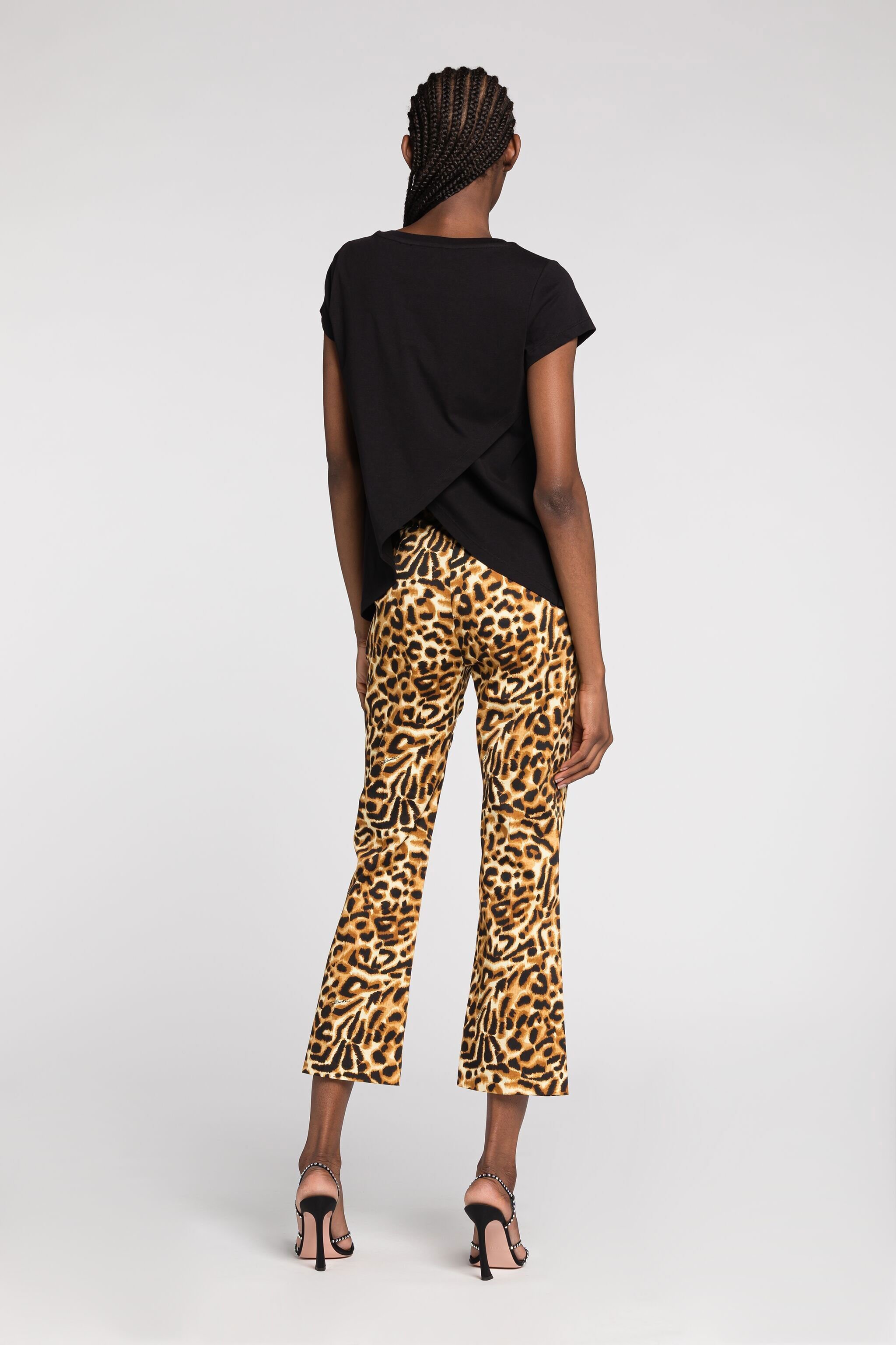 JC T-shirt à imprimé léopard et logo Just Cavalli NOIR Q61444-Q0347