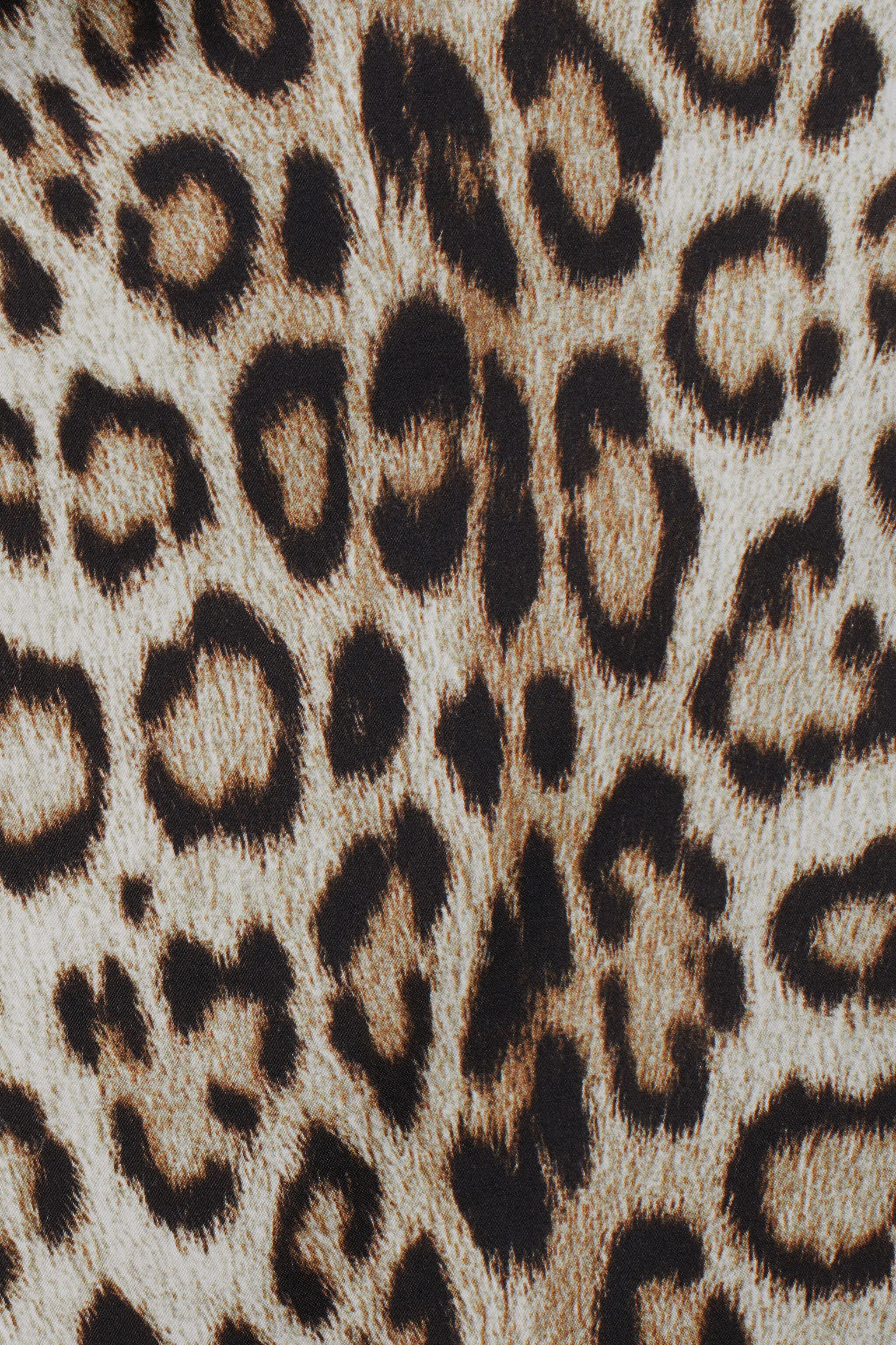 JU White and leopard print jeans MILKY WHITE IJT203-CE035