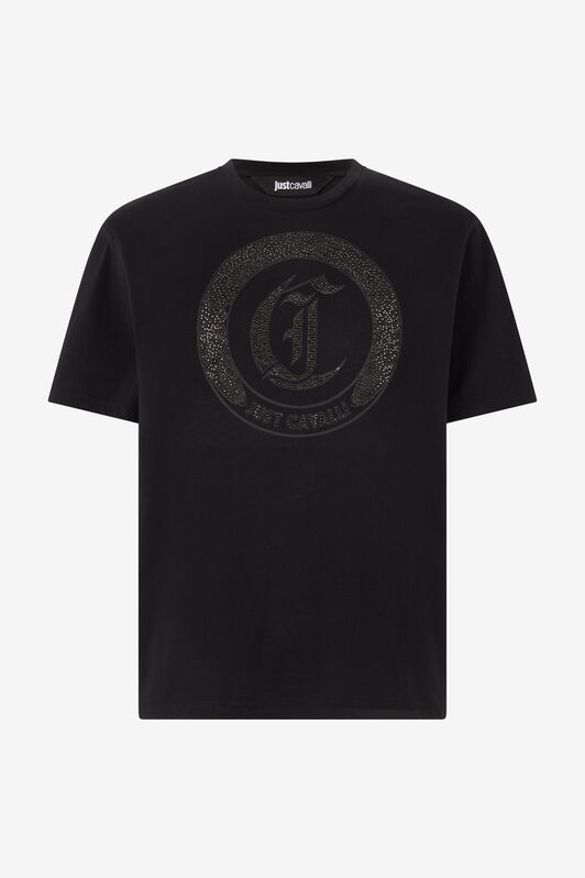 JC T-Shirt With Mini-Studded Logo Black UFT052-UF072