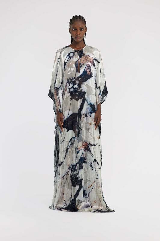RC Marble Print Kaftan Black/White TWT150-HEN18