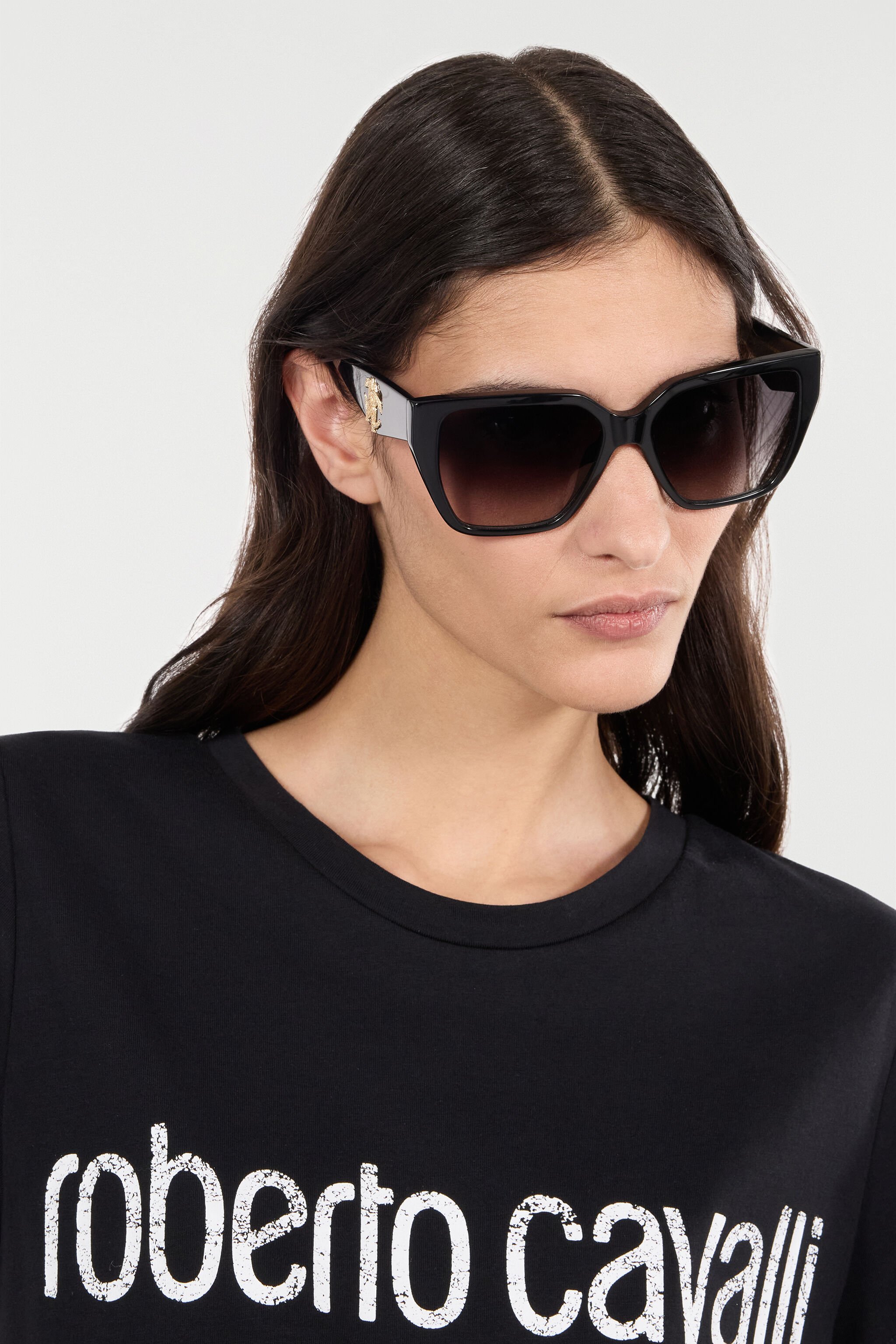 RC Sunglasses with wide and feminine front Black UALD16-ID211