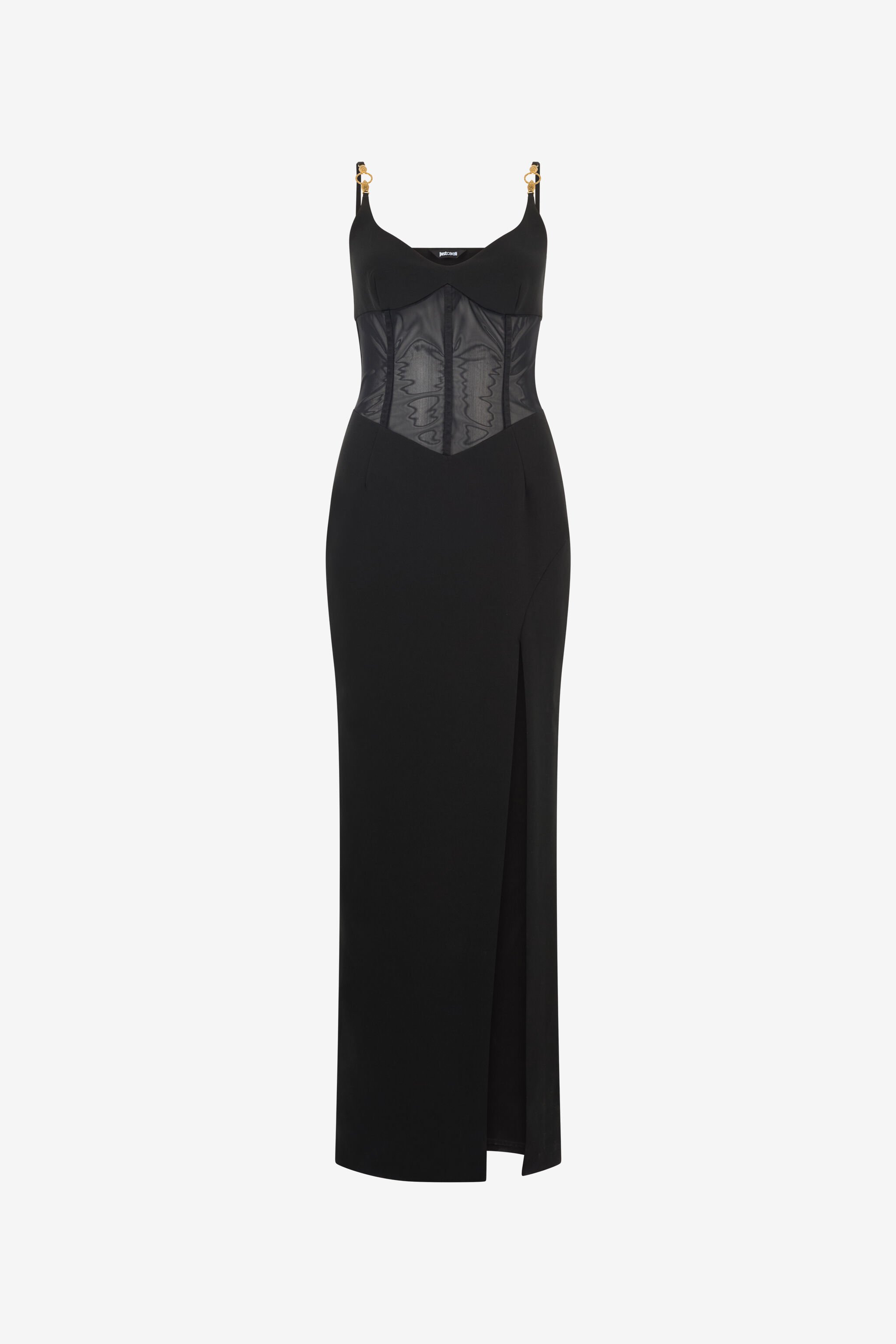 JC Langes Kleid See-Through Schwarz UFT177-UF243