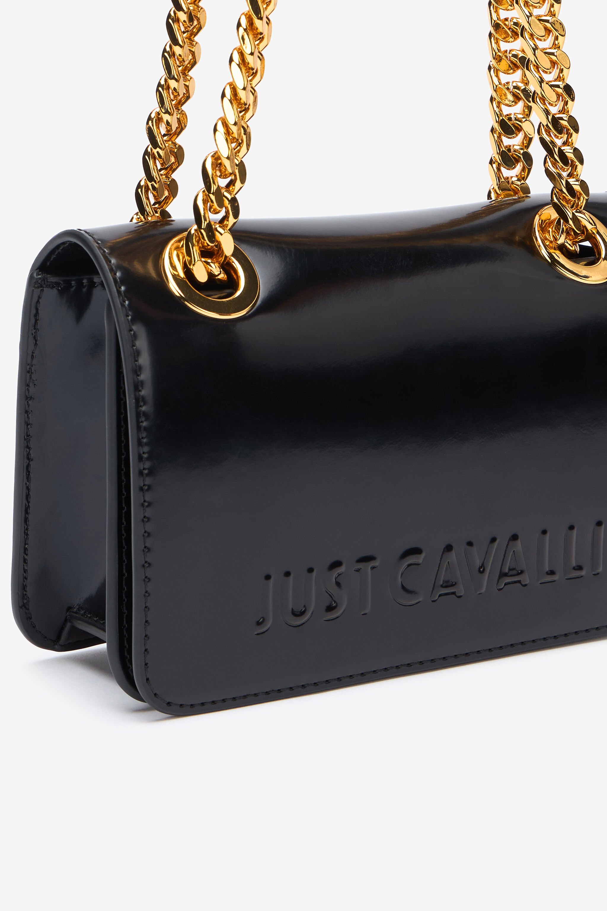 JC Bag With Chain Handles And Scarf BLACK UFB092-UF461