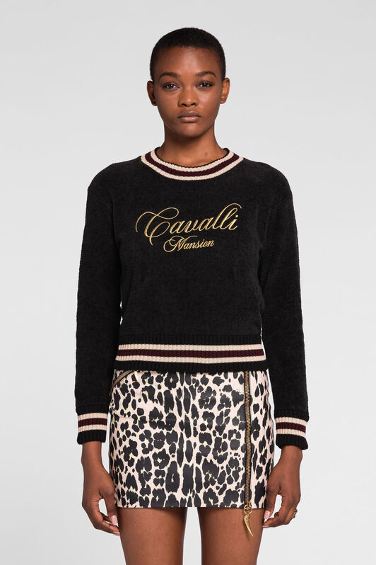 RC Logo-Embroidered Sweater Black OKM614-MR001