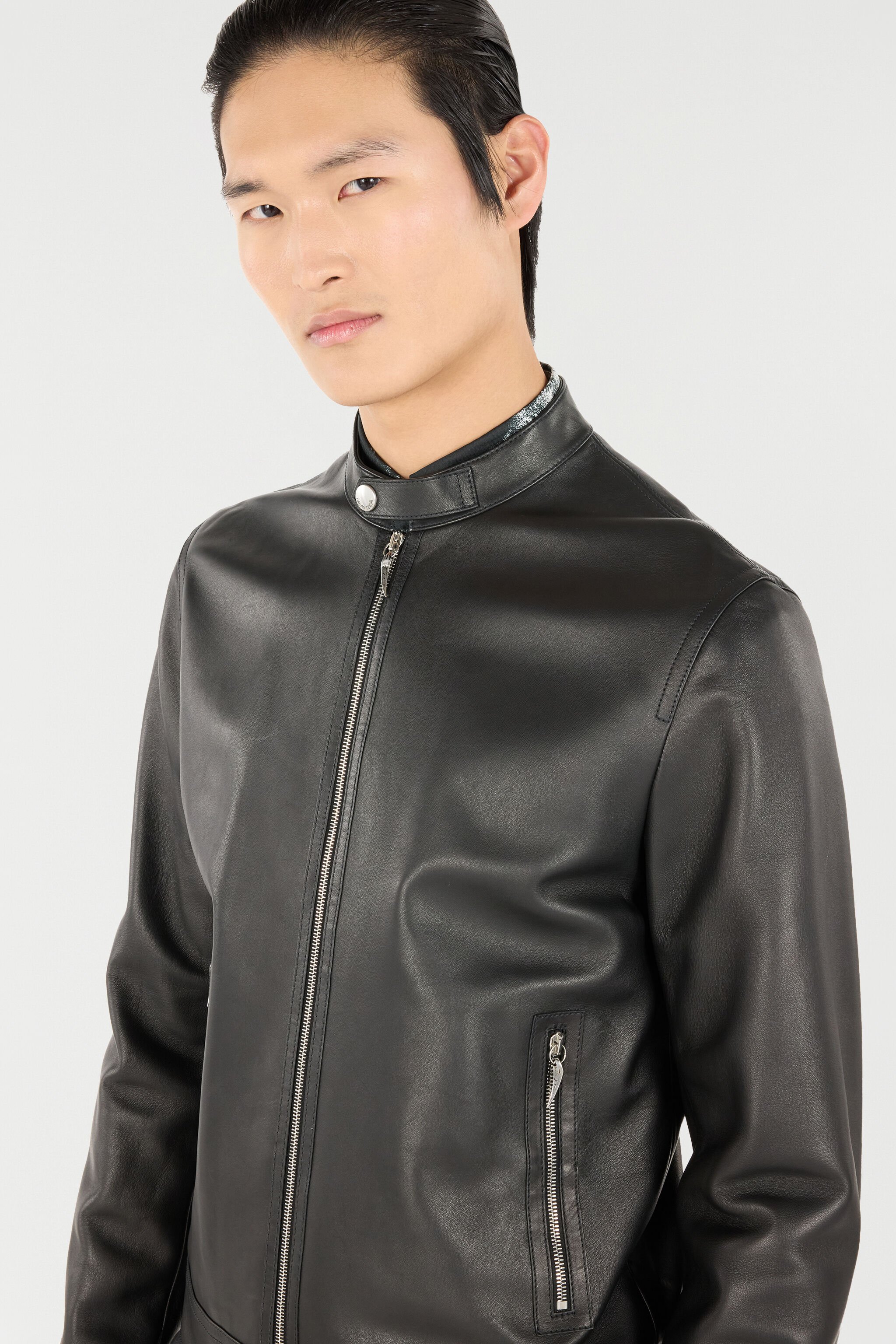 RC Bikerjacke mit Fang-Details Schwarz URP861-PN003