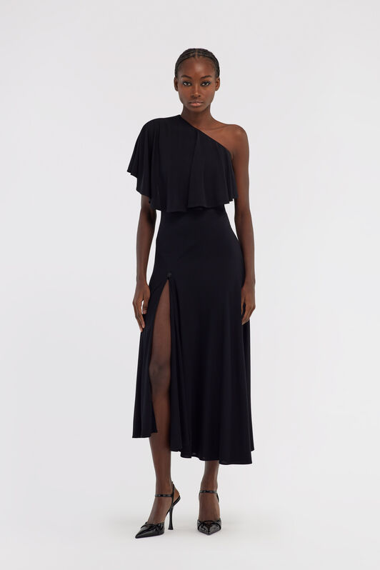 RC One-shoulder dress with RC Schwarz NOT10C-VI012