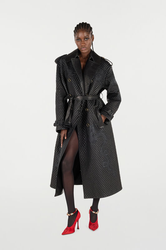RC Long Trench Coat with Dragons RC Long Trench Coat with Dragons Black VQP501-PN003