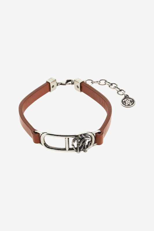 RC Leather bracelet with Monogram RC Marrón SRG010-AM007