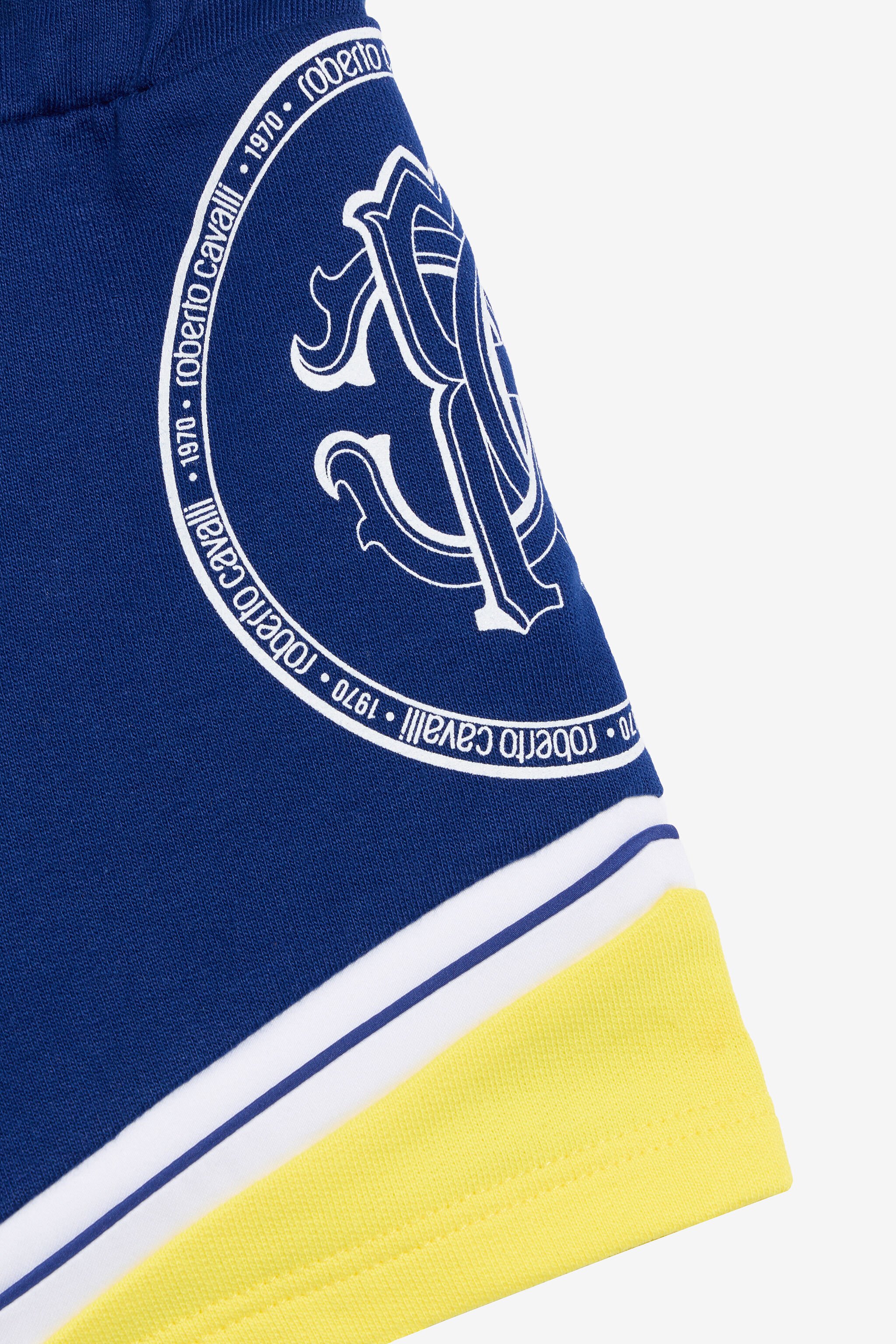 JU Color-Block-Shorts Mit Monogram RC BLUE/YELLOW TJT244-CF050