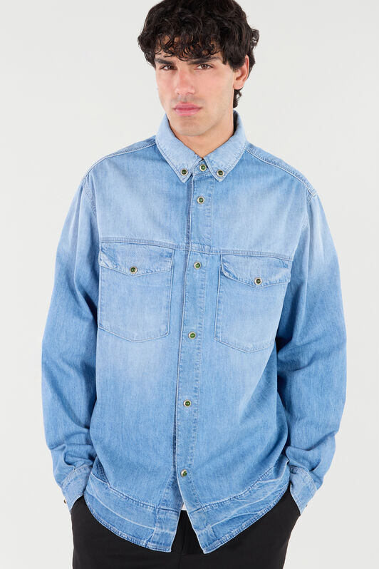 RC Denim Shirt with Jewel Buttons RC Denim Shirt with Jewel Buttons Bleu clair VRJ776-VT001