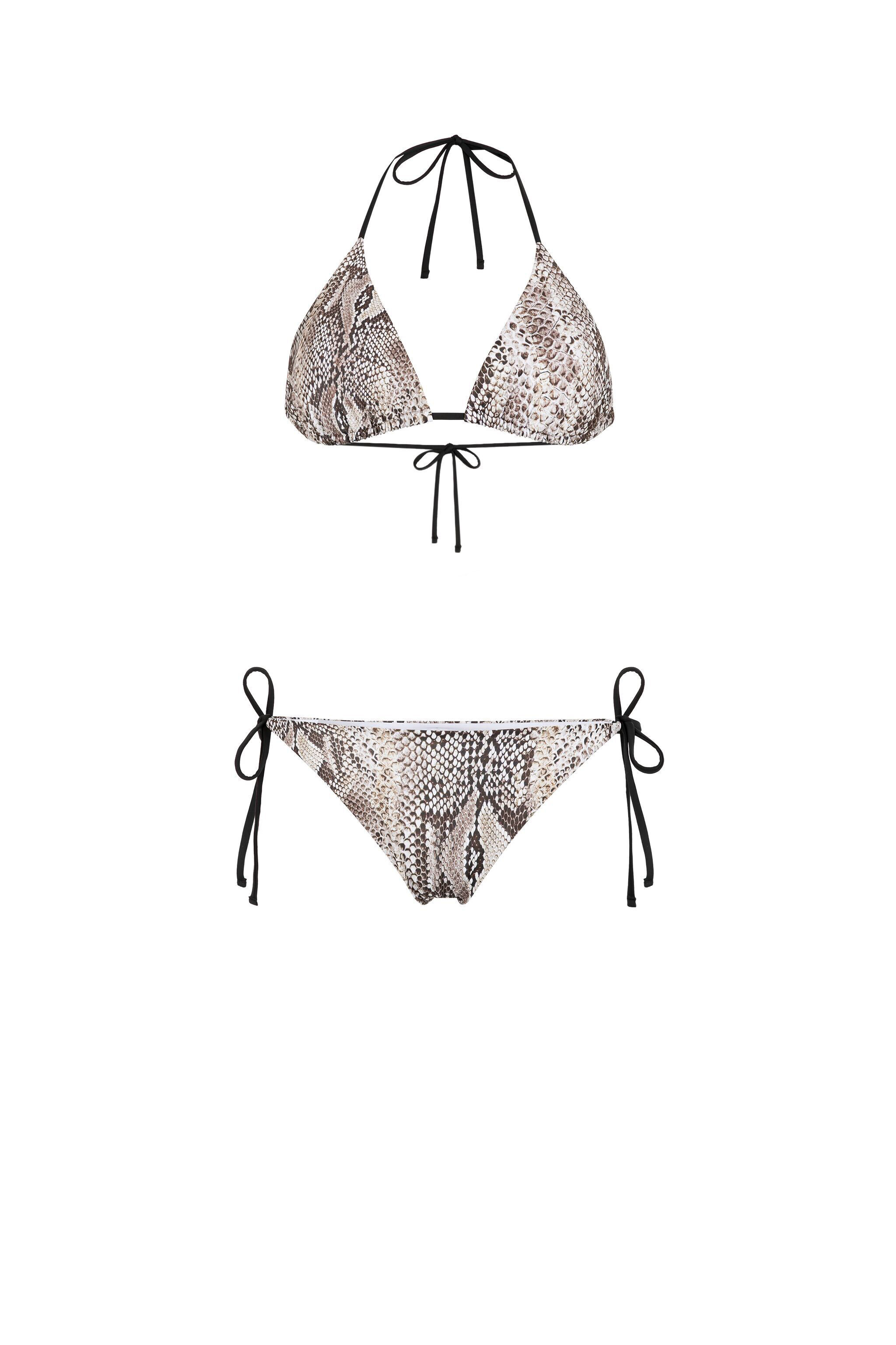 White snake print bikini 2025