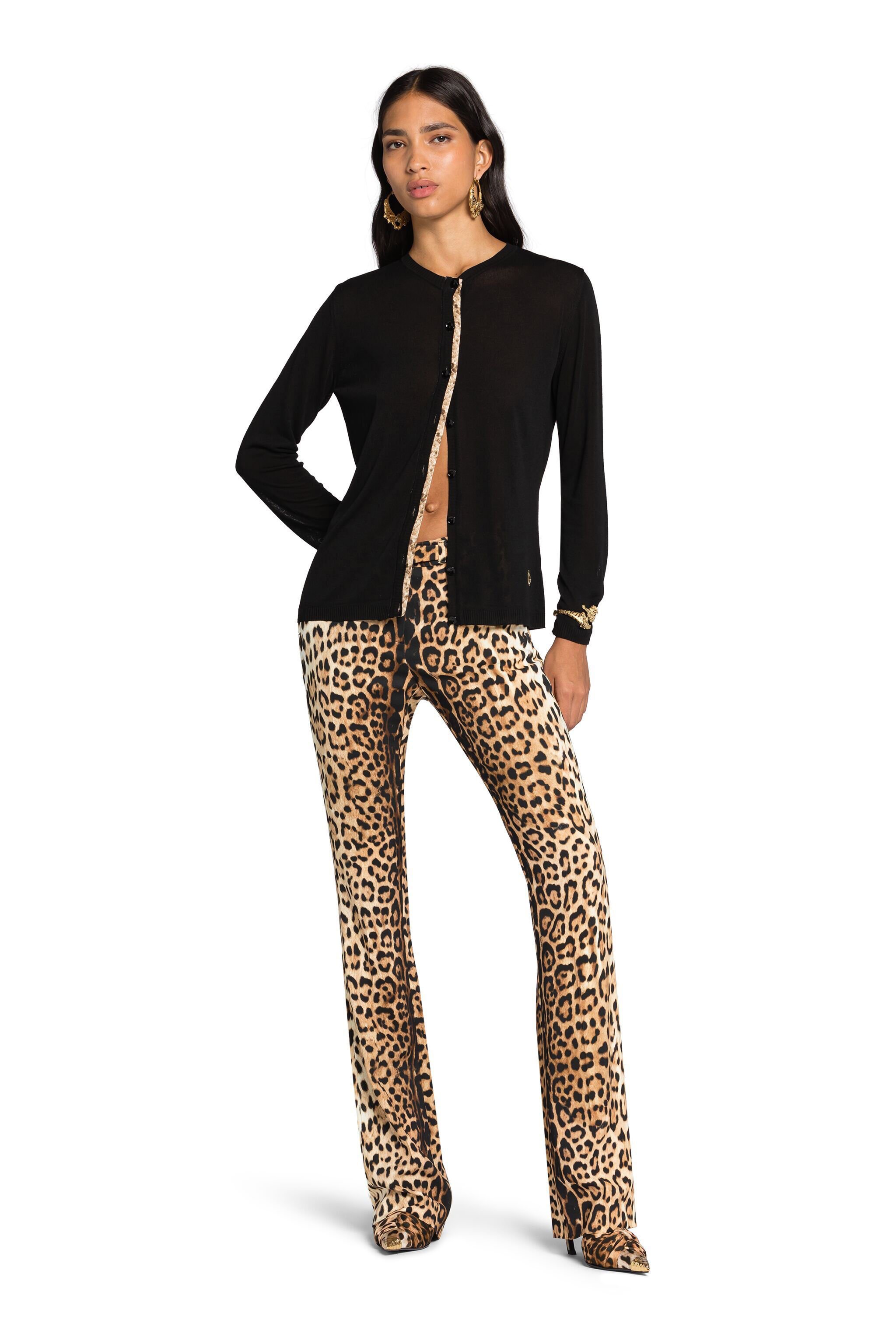 RC RC Monogram-Embroidered Cardigan Black JSM00G-VI013