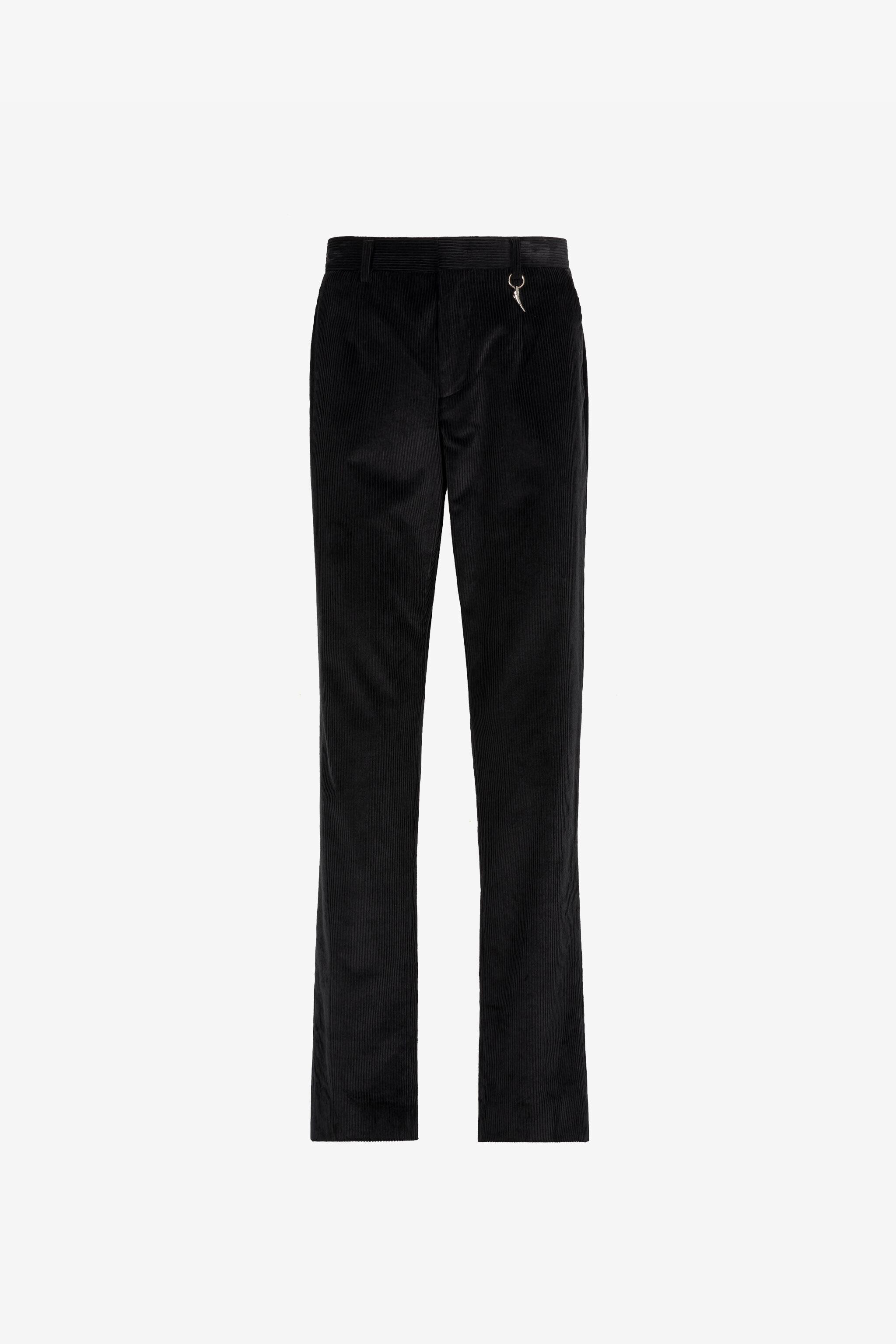RC Tiger Tooth Corduroy Trousers Black RRT201-VL110
