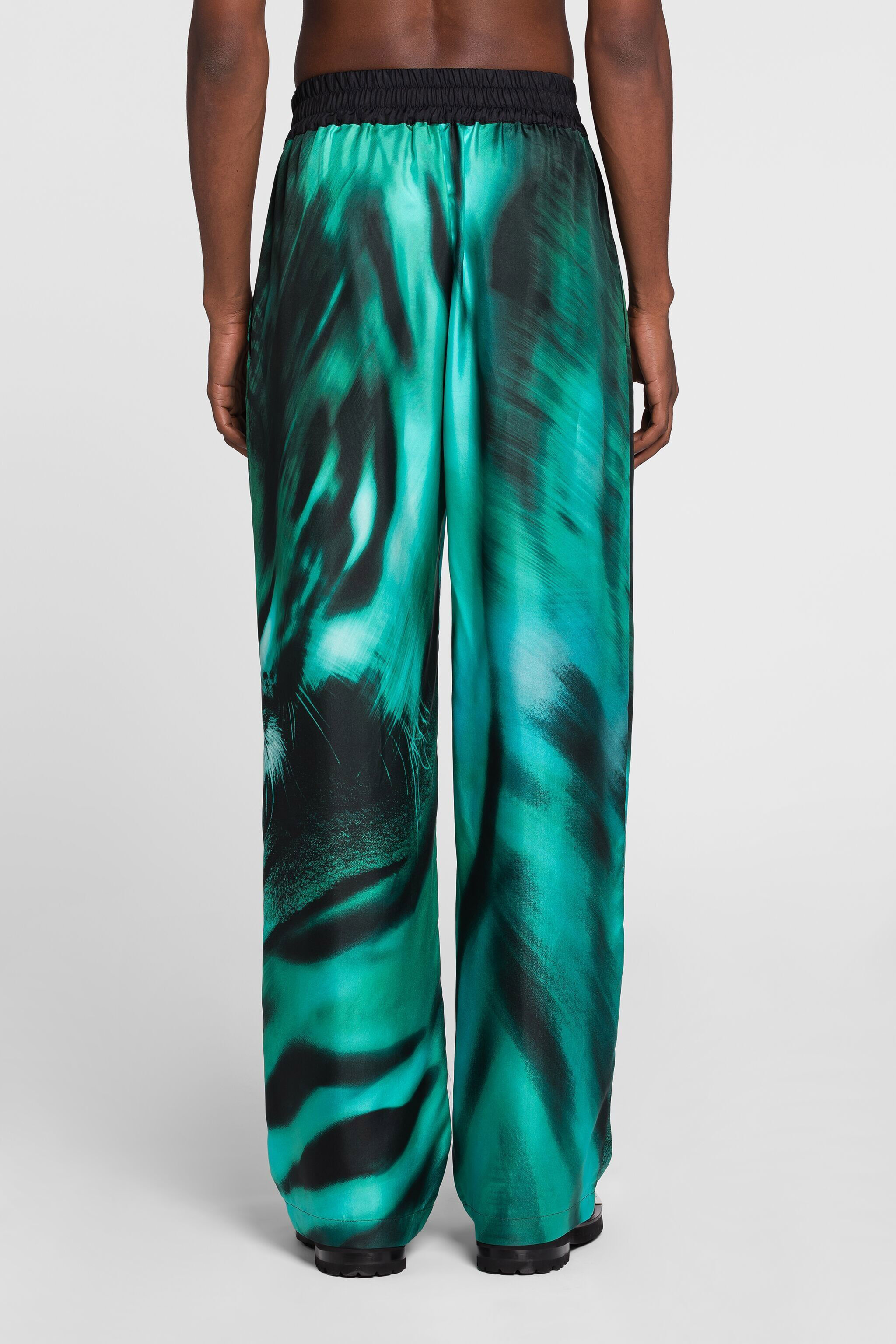 RC Tiger-Print Wide-Leg Track Pants Light blue PRT218-4QE41