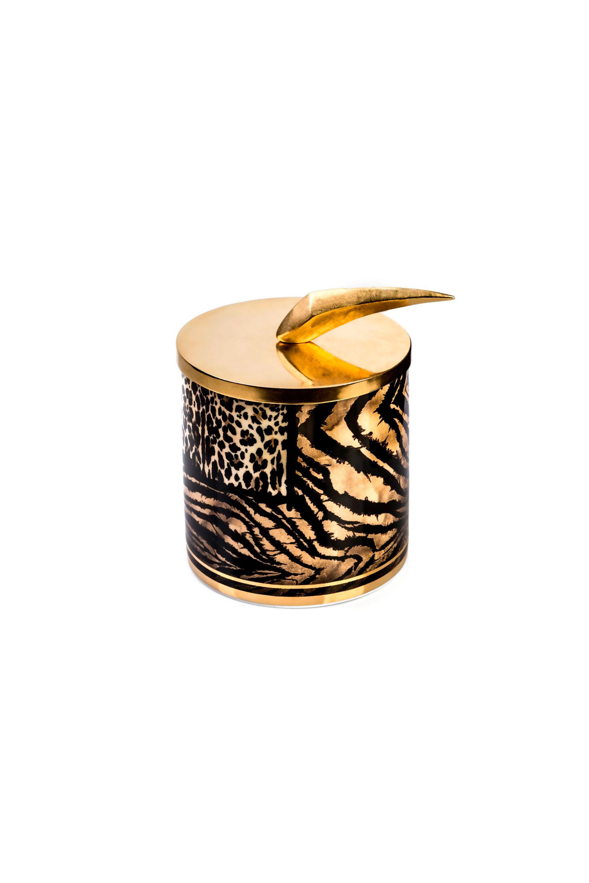 HO Animalier Patchwork-Print Scented Candle Brown NALBBX-CCR01