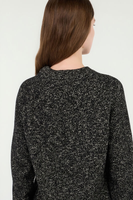 RC Maglione Nero con Intarsio Monogram RC BLACK ROM60E-FEC30