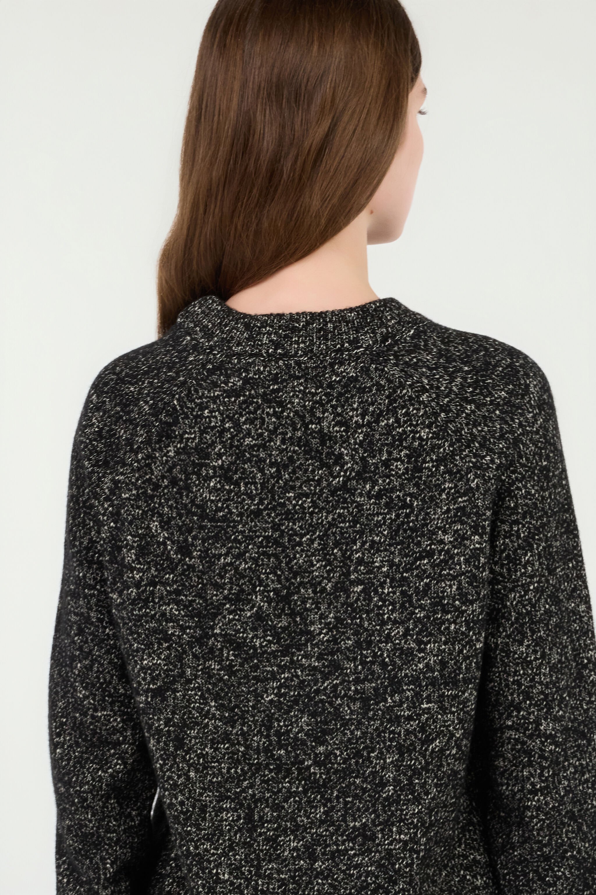 RC Maglione Nero con Intarsio Monogram RC BLACK ROM60E-FEC30