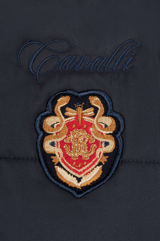 JU RC Monogram Crest-Appliqué Padded Jacket Dark blue PJT418-SB049