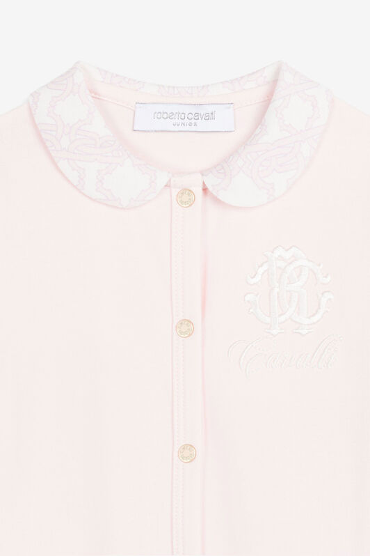 JU Embroidered-logo babygrow set JU Embroidered-logo babygrow set Pink QJT885-JV025