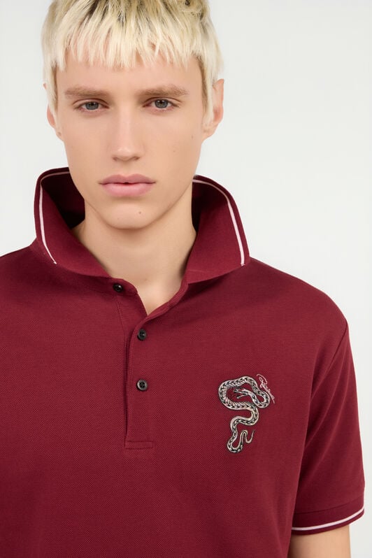RC Bordeaux Polo With Snake Embroidery RC Bordeaux Polo With Snake Embroidery CABERNET ROT60F-KB003