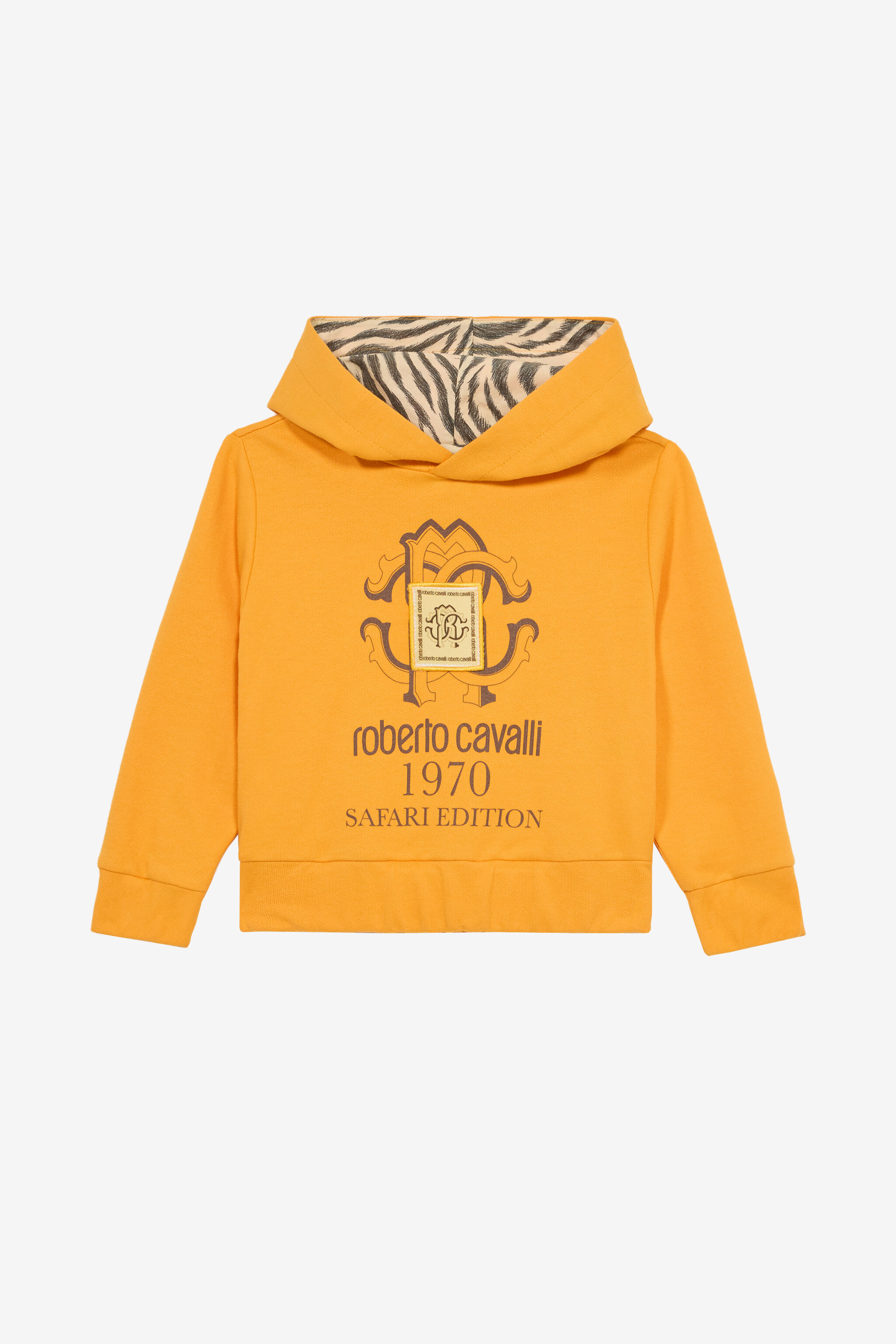 JU Felpa Safari Edition Con Cappuccio E Monogram RC Arancione UJT690-CF050