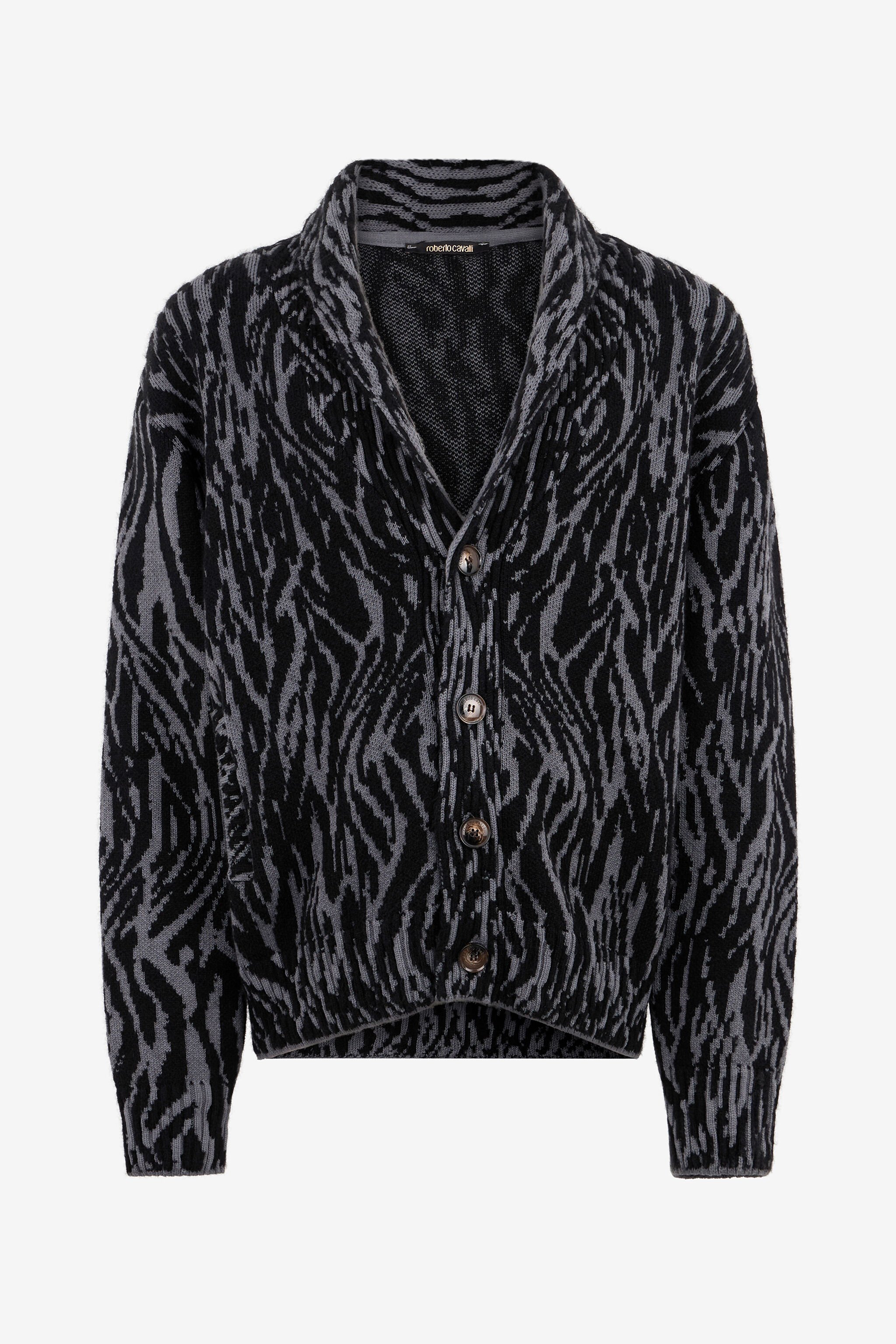 RC Cardigan In Jacquard Animalier RC Cardigan In Jacquard Animalier BLACK ROM90F-MSS30