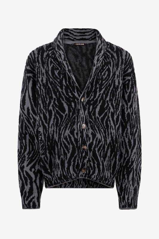 RC Cardigan In Jacquard Animalier RC Cardigan In Jacquard Animalier BLACK ROM90F-MSS30
