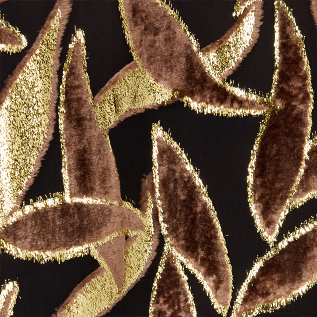 RC Chocolate Sheer Shirt with Foliage Motif CHOCOLATE WWT700-FC007