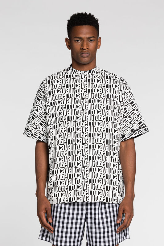 RC Logo-Print Cotton T-Shirt Black/White RRT62M-3PH82