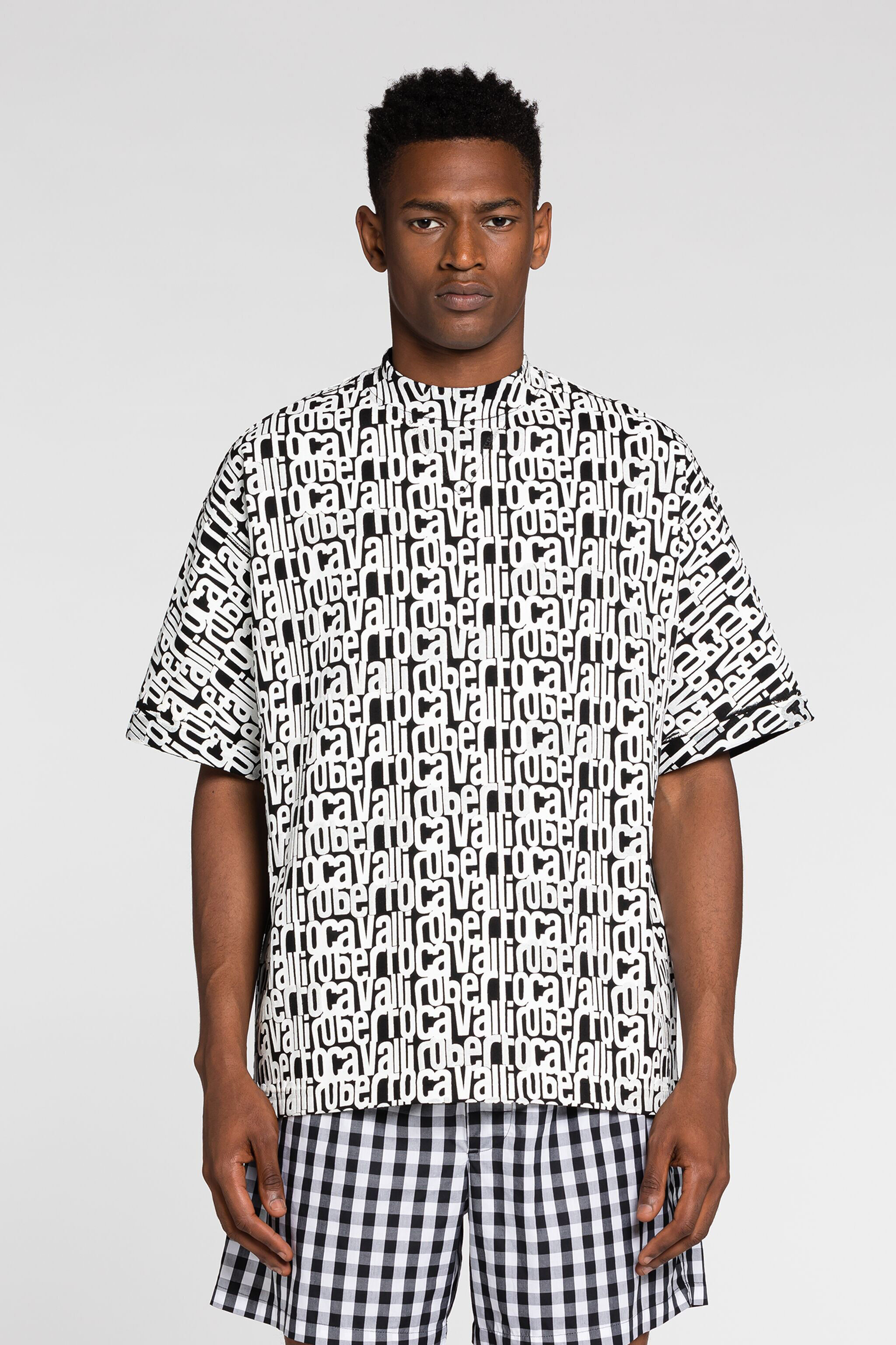 RC Logo-Print Cotton T-Shirt Black/White RRT62M-3PH82