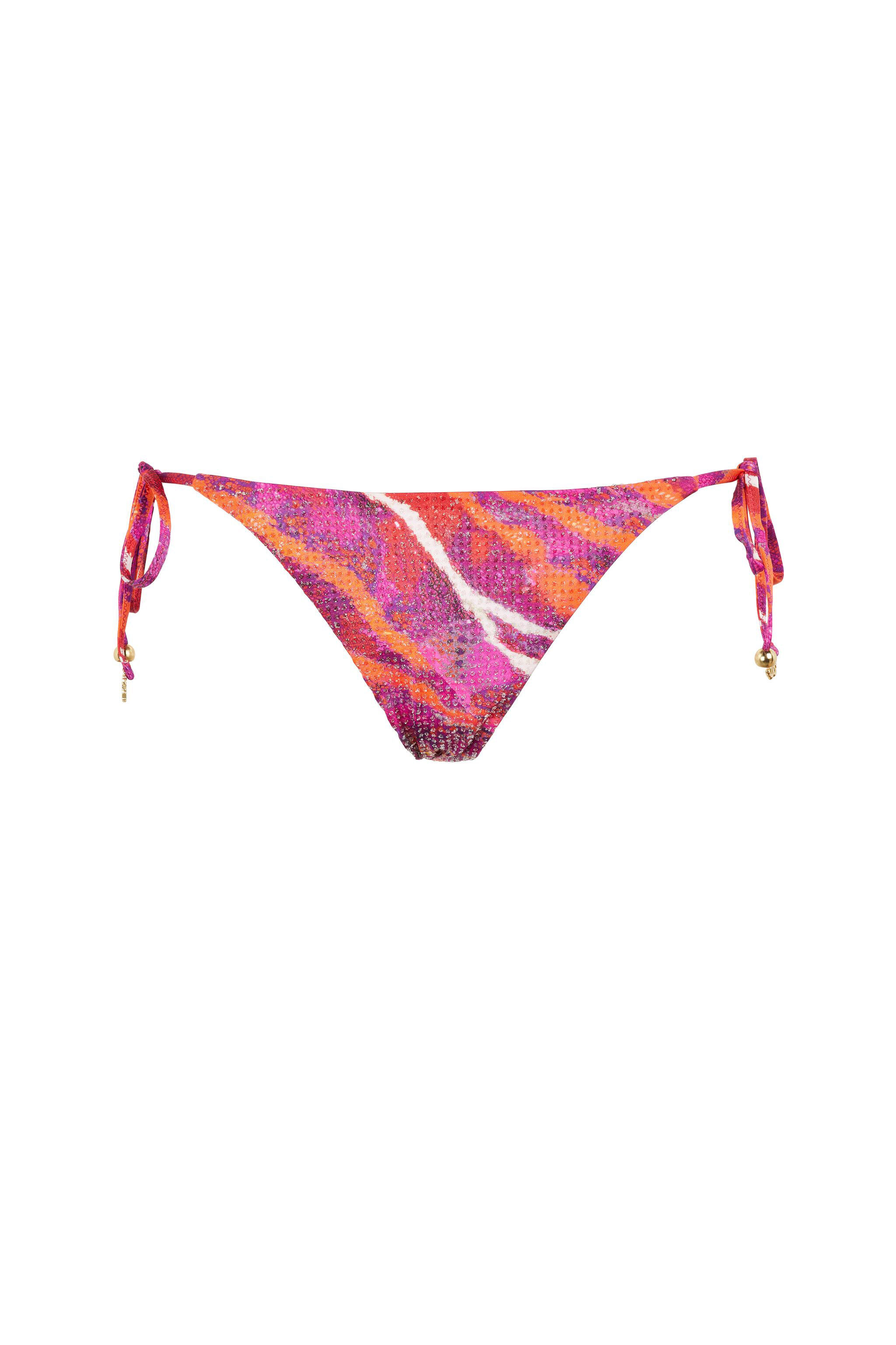 UG Metallic Python-Print Bikini Briefs FUXIA/ARANCIO KYW49C-HVT92