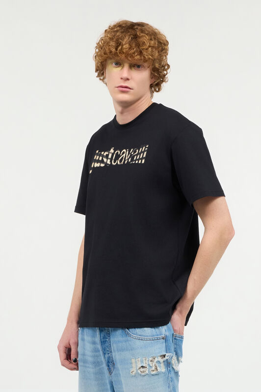 JC T-Shirt Avec Logo Animalier Noir UFT051-UF071